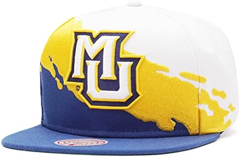 Mitchell & Ness Marquette Üniversitesi Boya Fırçası Snapback ve NCAA Kapağı Kappe Taban Kapağı Çok Renkli
