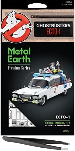 Büyülenmeler Metal Toprak Premium Serisi Ecto-1 Ghostbusters 3D Metal model seti Cımbız ile Paket
