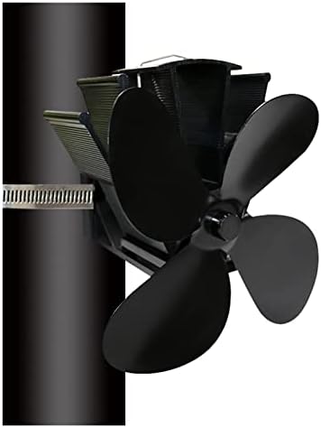LYNLYN 4/5/6 Şömine Fan İsı Powered Soba Fan Günlük Ahşap Brülör Sessiz Ev Şömine Fan Verimli İsı Dağılımı (Renk: 4 Bıçak)