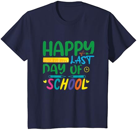 Mutlu Son Gün Okul Öğretmeni En komik Öğretmen T-Shirt