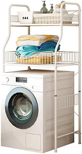 Hokcus Tuvalet Üstü için Çok Fonksiyonlu Raf Yıkayıcı Saklama Çerçeveleri,Basit ve Modern Tamburlu Çamaşır Makinesi Rafı Şampuan,Banyo