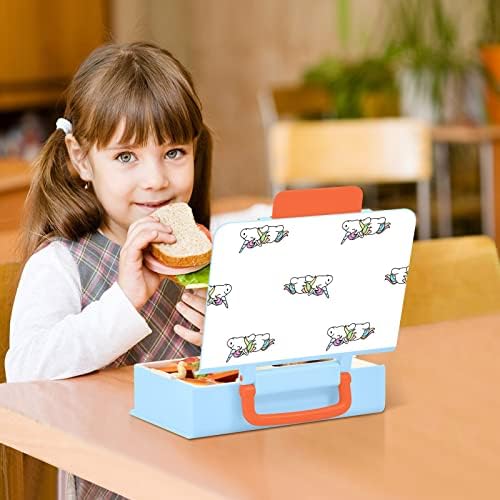 MCHİVER Unicorn Bento Kutusu Yetişkin Öğle yemeği kollu kutu Taşınabilir çocuk yemek kutusu Kaşık Çatal ile Sızdırmaz Bento Kutuları