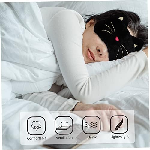 Hemoton 1 takım ısıtma maskesi Masajeador uyku Blinders ısıtma kör kristal seyahat siyah yüz maskesi üç boyutlu ısıtmalı göz kapağı