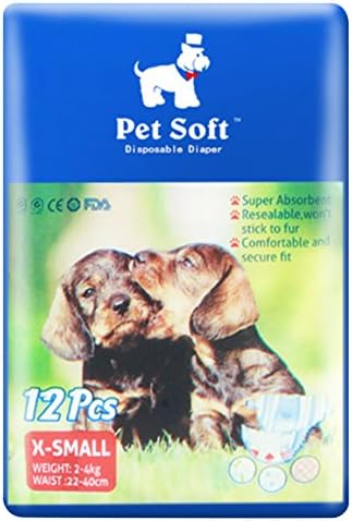 Eversouce Pet Köpek Tek Kullanımlık Çocuk Bezi, Fizyolojik Pantolon, X-Small