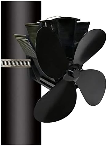 XFADR SRLİWHİTE Hiçbir Mıknatıs Duvar Asılı Şömine Fan Düşük Gürültü 4-Termodinamik Soba Fanı ahşap kütük Brülör Şömine (Renk: A)