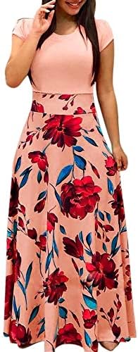 ZEFOTİM Elbiseler Kadınlar için 2023 Kısa / Uzun Kollu Çiçek Maxi uzun elbise Yaz Moda Rahat Güneş Boho Elbiseler