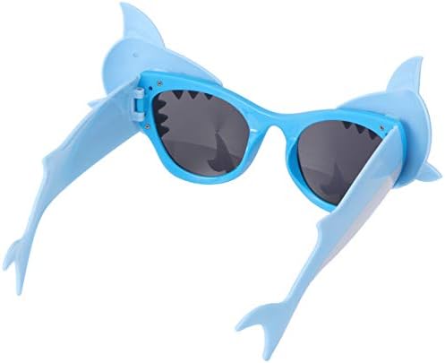 Amosfun 2 pcs Parti Dekoratif Gözlük Plastik Köpekbalığı Hayvan Çocuklar Novetly Komik Güneş Gözlüğü Fotoğraf Sahne Gözlük için Parti