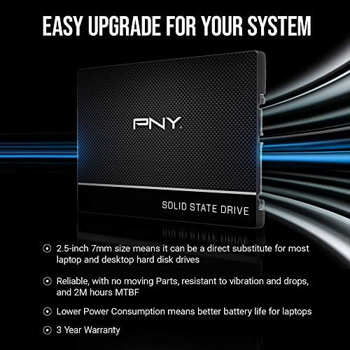 PNY CS900 2 TB 3D NAND 2,5 SATA III Dahili Katı Hal Sürücüsü (SSD) - (SSD7CS900-2TB-RB) - Çok Renkli, Beyaz