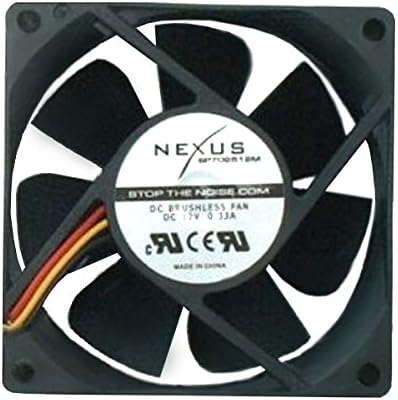 Nexus SP702512M PC Kasa Fanı, Sessiz Tip, 2,8 inç (70 mm), 2,400 RPM, Siyah / Beyaz, 3 Pim