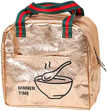 Kağıt Kraft kağıt Bento çantası alüminyum folyo ısı yalıtım çantası öğle yemeği çantası Su geçirmez Ve yağ geçirmez Bento çantası öğle