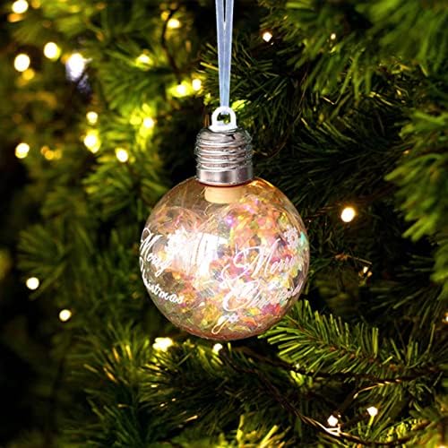NEARTİME Noel Süsler Parlayan Noel Top Kolye Noel Ağacı Küçük Süs Çan Çelenk Manto için (Sarı, Bir Boyut)