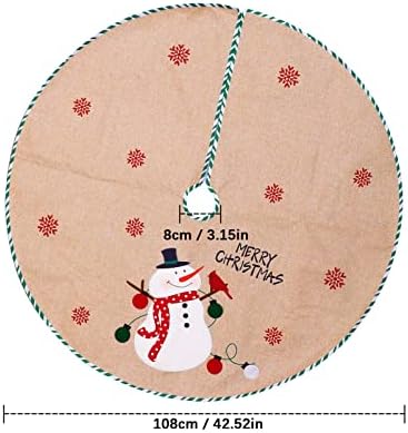 XIOS Noel Dekorasyonu 2022 Noel Ağacı Etek Noel Ağacı Süsleme Kafes Tarzı Yumuşak Noel Ağacı Mat Kar Beyaz Desen Tatil Partisi için