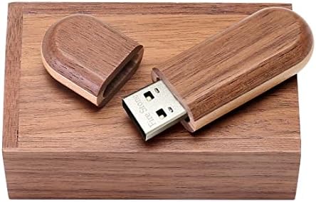 USB Flash sürücü iki tonlu renkli ahşap USB 2.0 hafıza belleği Kalem sürücüler Ahşap Kutu ile (16GB-2.0)