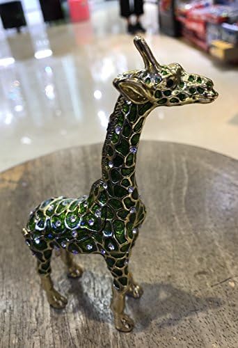znewlook Zürafa Kristaller Mücevher Takı Biblo Kutusu Ayakta Zürafa Hatıra Kutusu