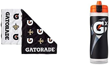 New Orleans Saints Havlu ve Gatorade Gx Şişesi, Siyah