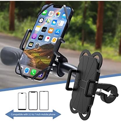 Bisiklet Telefon Tutucu-Evrensel Bisiklet ve Motosiklet Telefon Montajı: Tüm Bisiklet Tipleri için Ayarlanabilir Gidon Tutucu-iPhone