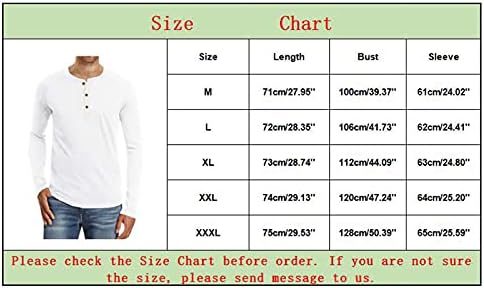 BEİBEİA Temel Henley T-Shirt Mens için, yaz erkek Düğme Uzun Kollu Ön Placket Güz Casual Slim Fit Gömlek Tops