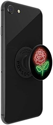 PopSockets: Telefonlar ve Tabletler için Değiştirilebilir Bir Üst Kısma Sahip PopGrip Genişleyen Stand ve Kavrama-Neon Rose