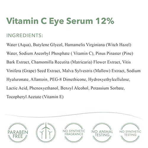 emerginC C Vitamini Göz Serumu %12 - İnce Çizgilerin, Şişkinliğin + Pigmentasyonun (0,5 oz, 15 ml)Görünümünü Hedeflemek için Papatya