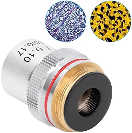 4X standart boyutu mikroskop Lens, yüksek ışık geçirgenliği, pirinç, evrensel objektif, Lab işçilik
