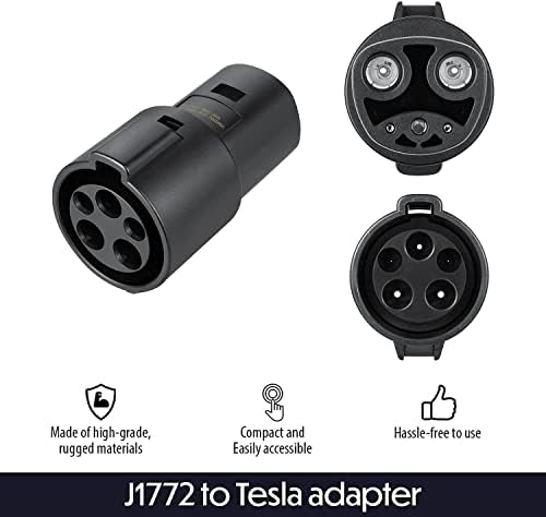 Inteset J1772 Tesla şarj adaptörü 60 Amp / 250V AC-Tüm SAE J1772 Şarj Cihazı ve Şarj Uzatma Kabloları ile uyumludur. ABD Şirketi ve