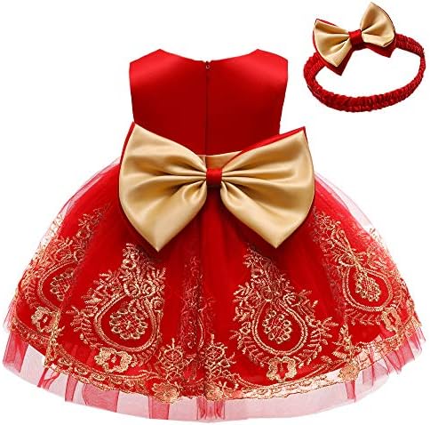 AIMJCHLD 0-6 Yıl Toddler Bebek Kız Pageant Dantel Nakış Elbiseler Resmi Elbise Şapkalar