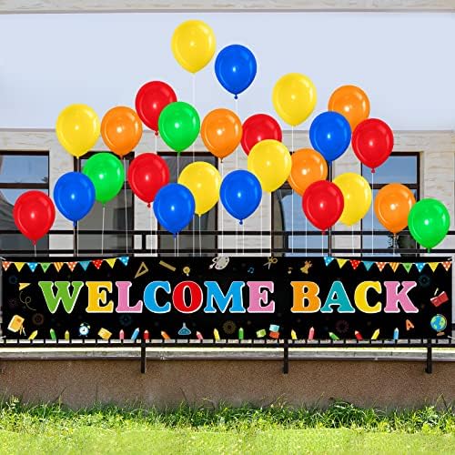 Charnoel 36 Adet Karşılama Geri Afiş Dekorasyon Seti Okul Bahçesinde İşareti 35 Balonlar İlk Günü Parti Malzemeleri Sınıf Süslemeleri