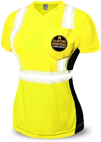 KwikSafety-Charlotte, NC-Vixen Güvenlik Gömlek Kadınlar için [Melek Saç Yansıtıcı Bant] Sınıf 2 + Sınıf 3 KKD ANSI Test OSHA
