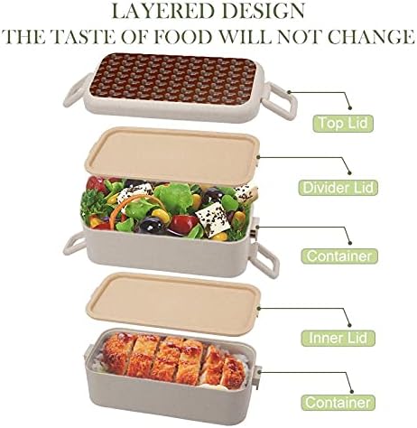 Kahverengi Sincap Buğday Fiber malzeme Bento öğle yemeği kutusu Sızdırmaz Konteynerler çocuklar ve Yetişkinler İçin