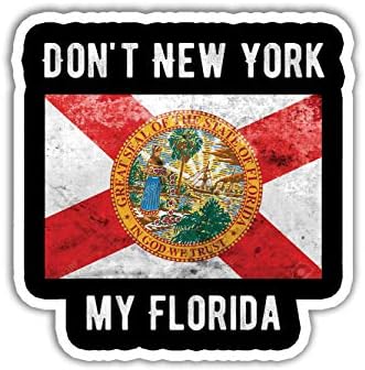 3 Adet / paket - yok New York Benim Florida Hediyeler çıkartma Pencere Dizüstü Şişe Araba TAMPON çıkartması 3 x 4 (SK2224)