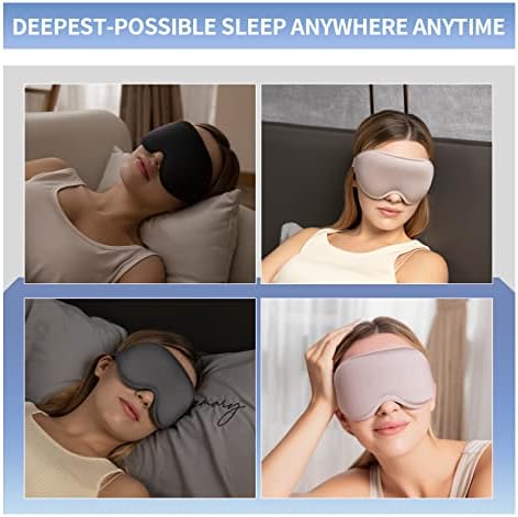 Uyku için Göz Maskesi, Kadınlar erkekler için blokaj ışık uyku maskeleri, 3D Kirpik Koruyucu uyku Maskesi Körü körüne, Meditasyon,