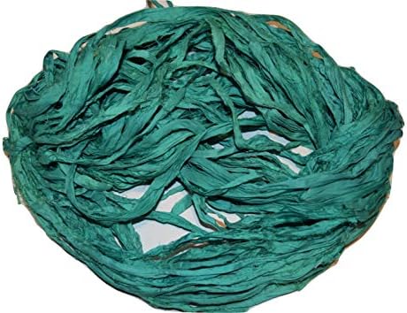 10 Metre Geri Dönüşümlü Sari İpek Kurdele İpliği, Deniz Yeşili