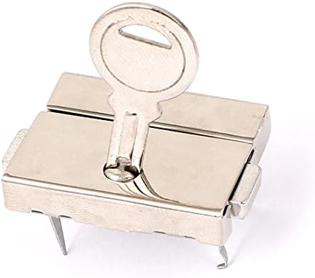 Aexit Bavul Çekmece Dolap Donanım Hasp Kutuları Toka Geçiş Kilidi Mandalı Gümüş Ton Mandalları w Anahtar