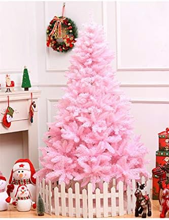 Noel Ağacı Noel Pembe Ağaçlar Yeniden Kullanılabilir Yapay Ağaç Ev Apartman Mağazası için Kolay Montaj Düğün Süslemeleri (Renk: Pembe,