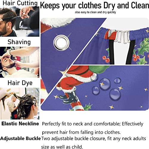 visesunny Vintage Noel Santa Desen Berber Pelerin Polyester Saç Kesme Salon Cape Önlük Anti-Statik Saç Kesimi Suya Dayanıklı Tıraş