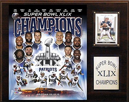 NFL New England Patriots Süper Kase XLIXI Şampiyonlar Plaketi, 12 x 15 inç