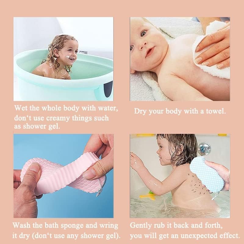2022 Yeni Ultra Yumuşak Banyo Vücut Duş Süngeri, 2 ADET 3D Banyo Süngeri Duş Fırçası,Spa Fırçalayın Exfoliator Ölü SkRemove, Yeniden