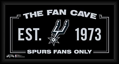 San Antonio Spurs Çerçeveli 10 x 20 Fan Mağarası Kolajı-NBA Takım Plaketleri ve Kolajları