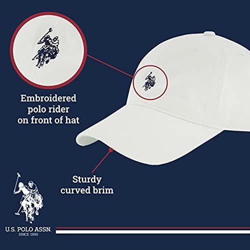 U. S. Polo Assn. Küçük Polo Pony Logo Beyzbol Şapkası, %100 Pamuk, Ayarlanabilir Başlık