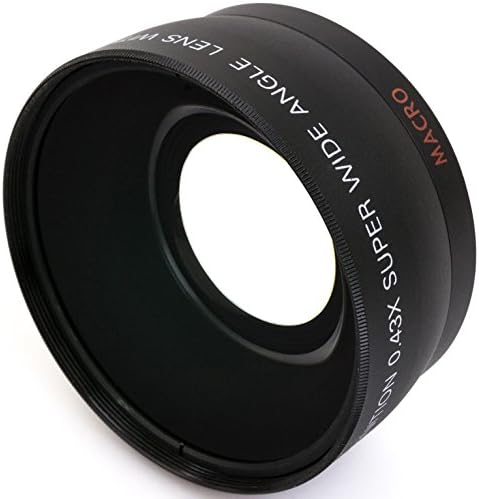 Digitalmate 58mm 0.43 x HD Profesyonel Platin Serisi Yüksek Hızlı Otomatik Odaklama Deluxe Süper Geniş Açı Lens ile Makro Canon EOS