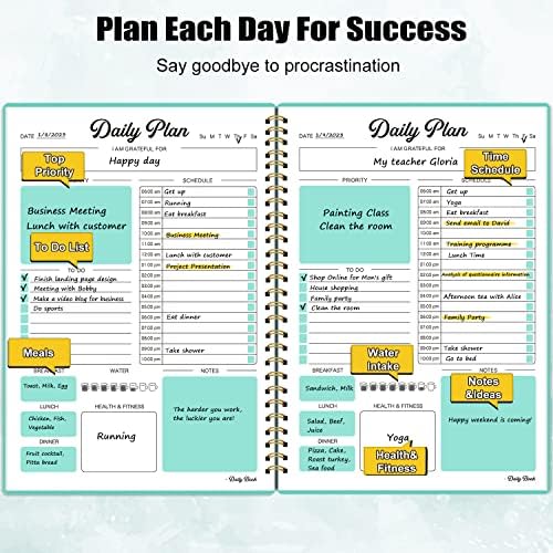 Günlük Planlayıcısı Tarihsiz, Yapılacaklar Listesi Planlayıcısı Dizüstü ile Saatlik Program Randevu Defteri, Takvim Planlayıcısı, Günlük