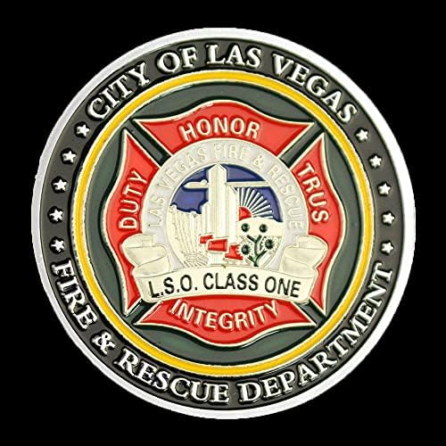 Amerika Birleşik Devletleri Şehir Las Vegas Yangın ve Kurtarma Departmanı Koleksiyon Gümüş Kaplama Sikke Hatıra Hediye hatıra parası