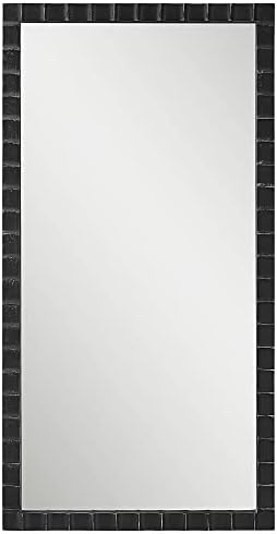 En son Dandridge Mat Siyah 22 x 42 Dikdörtgen Duvar Aynası
