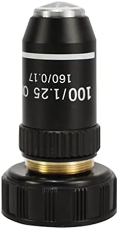 Mikroskop Aksesuarları Kiti Yetişkinler için 195 Siyah Akromatik Objektif 4X 10X 20X 40X 60X 100X Mikroskop Objektif Lens Laboratuar