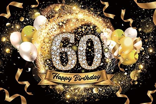 Baocıcco 12x8ft Gümüş Mutlu 60th Doğum Günü Fotoğraf Backdrop Bokeh Haleler Confettis Balonlar Arka Plan Mutlu Doğum Günü Partisi Dekorasyon