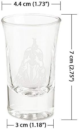 Ağır Tabanlı WİRESTER 1.5 OZ Shot Bardağı, Viski için Şeffaf Shot Bardağı, Votka-Cochin Tavuğu