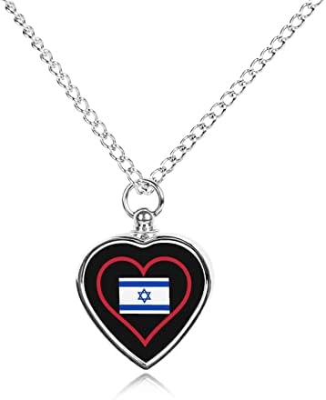 Seviyorum İsrail Kırmızı Kalp Urn Kolye Kalp Gümüş Urn Madalyon Kolye Hatıra Takı Pet Külleri Dolum Kiti