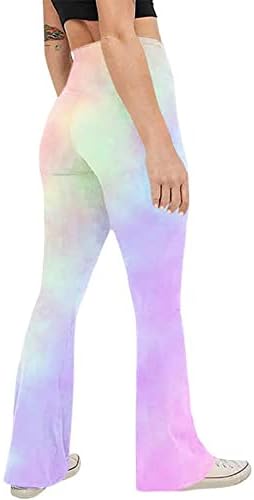 UODSVP kadın Yoga Pantolon Seksi Yoga Pantolon Yüksek Bel Çapraz Geniş Bacak Düz Renk Egzersiz Yoga pantolonu Spor Tayt