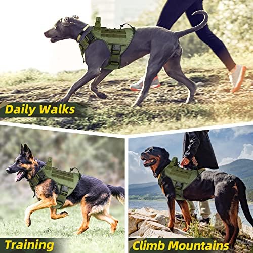 WINGOIN Taktik köpekler için yelek tasma Küçük Köpekler için Çekme Yok Ayarlanabilir Yansıtıcı K9 Askeri Köpek Hizmeti Saplı Köpek
