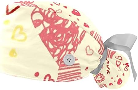 HOHODIY 2 Packs Kalp Çalışma Kap Düğmeleri ile Şapka ıçi Bantı Ayarlanabilir Şapka Kravat Geri Şapka için Kadın Erkek